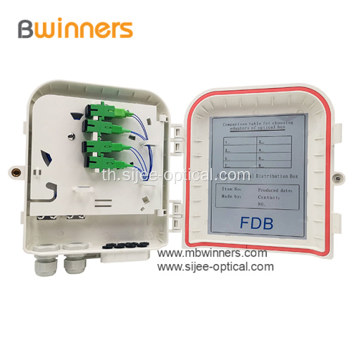 กล่องปิดผนึกไฟเบอร์ 8 แกนและเสายึดติดไฟเบอร์